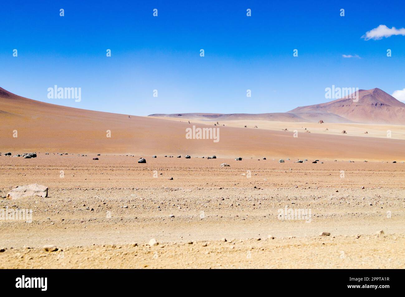 Bolivianischen Landschaft, Salvador Dali Desert View. Schöne Bolivien Stockfoto