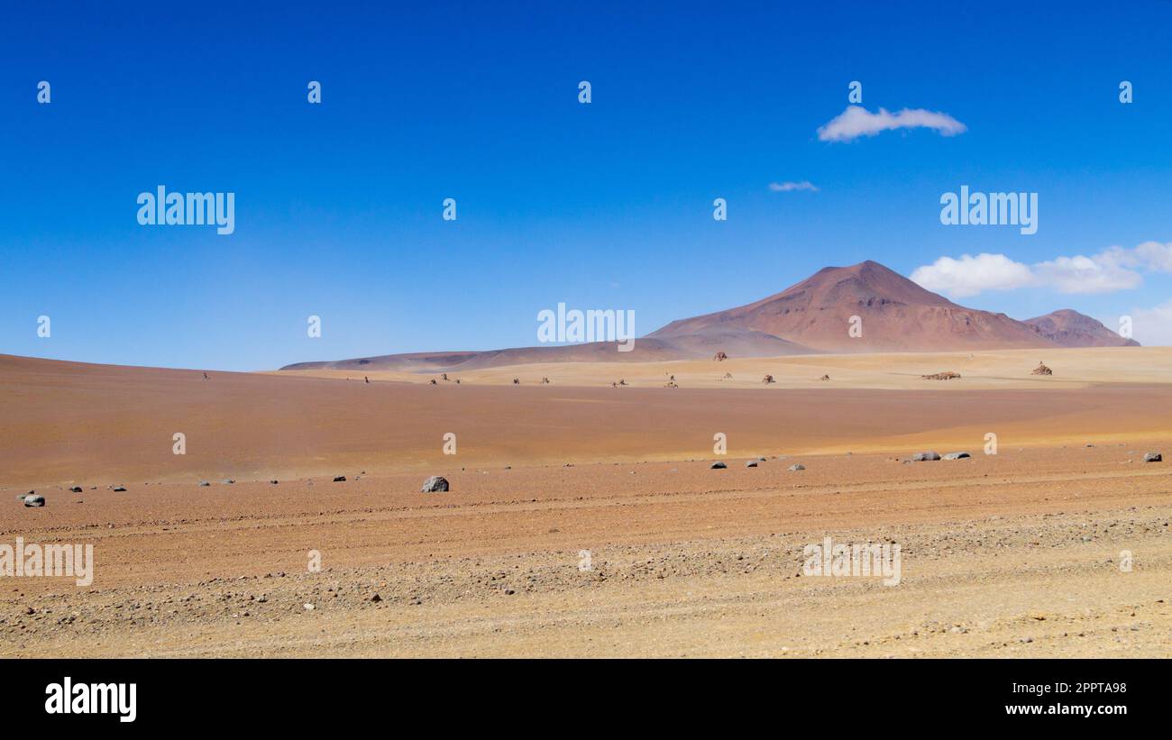 Bolivianischen Landschaft, Salvador Dali Desert View. Schöne Bolivien Stockfoto