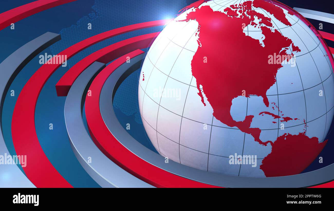 Hintergrund der Weltnachrichten, der für die Nachrichtenübertragung genutzt werden kann. Stockfoto
