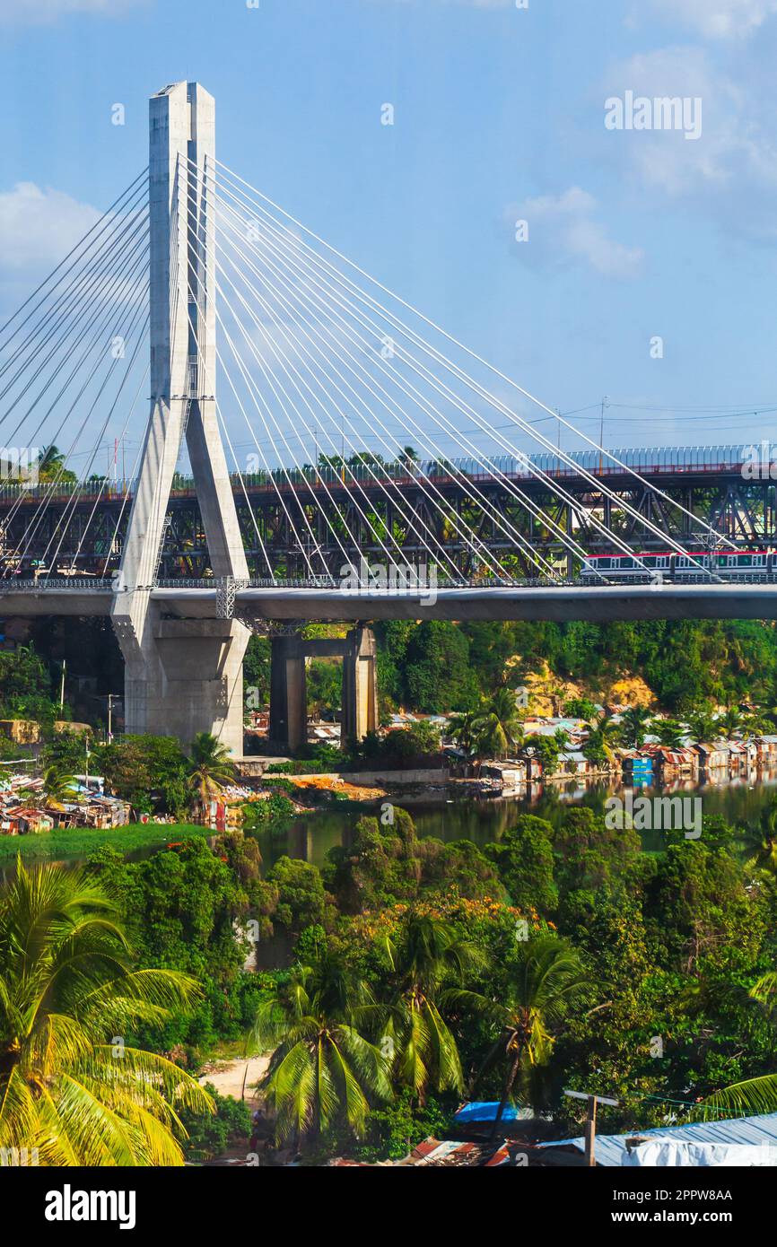 Brücke Puente Francisco del Rosario Sanchez in Santo Domingo, der