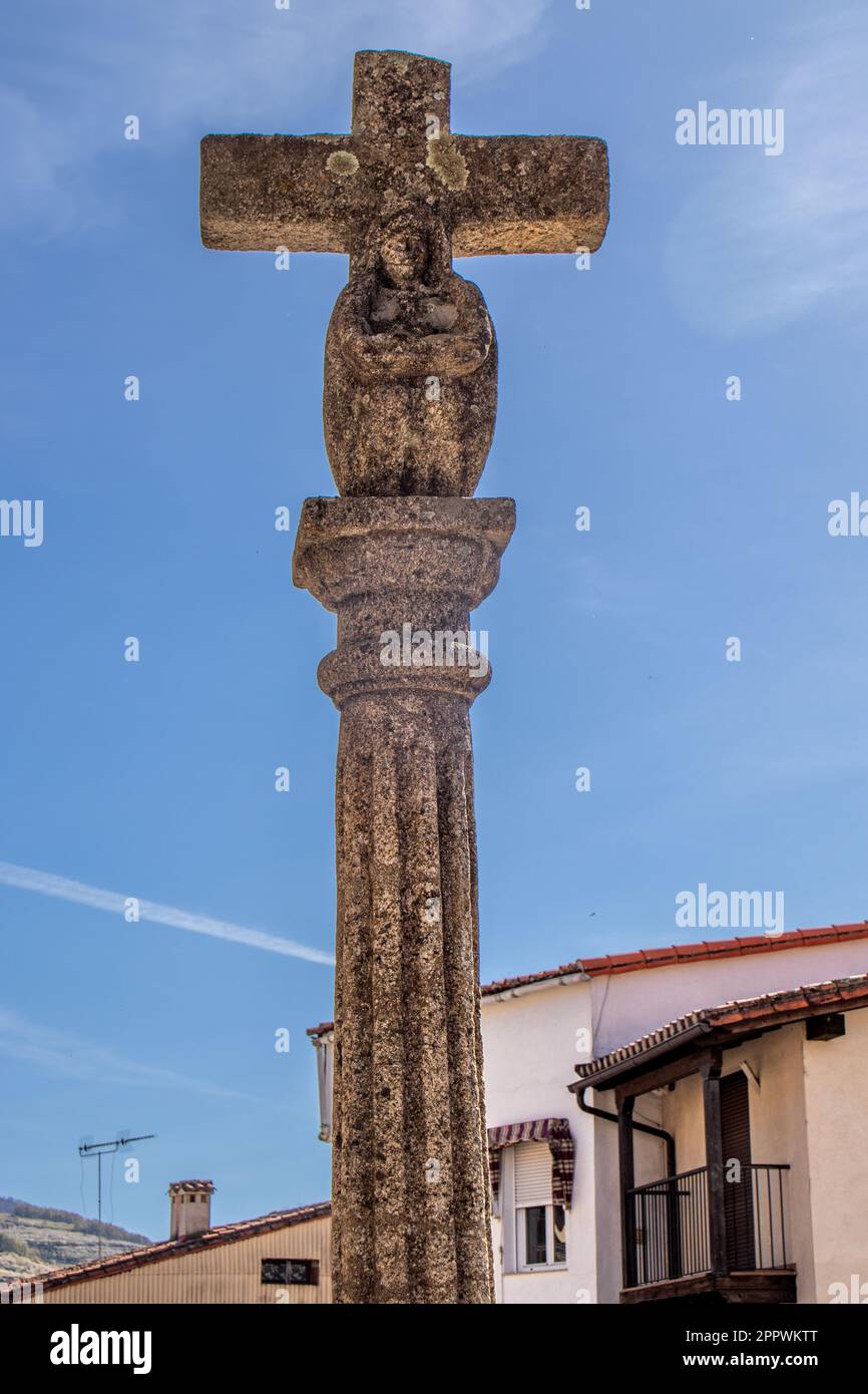 Crucero en Cabezuela del Valle, Valle del Jerte, España Stockfoto