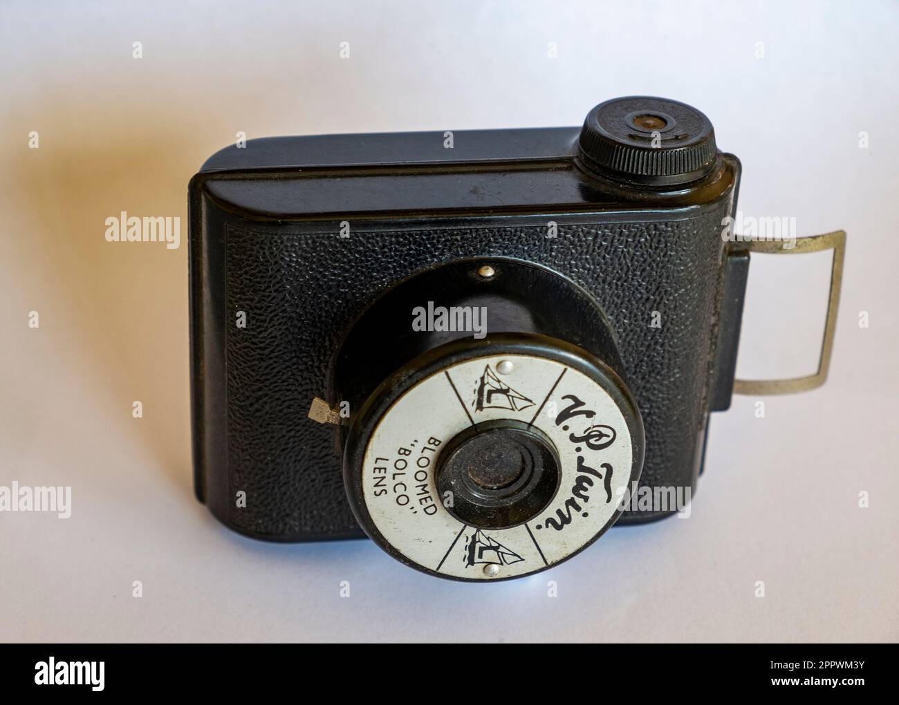 Vintage Bolco, VP Twin 127 Filmkamera, hergestellt in Manchester von E, Elliot Ltd in Großbritannien in den 1950er Jahren Stockfoto