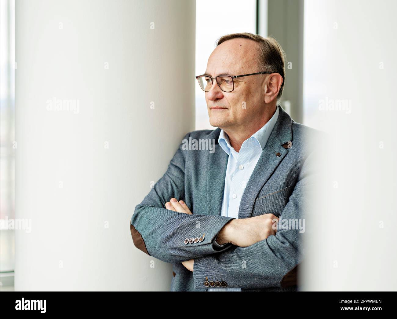 Eduard Palisek, Country CEO bei Siemens Czech Republic, posiert für Fotografen in Prag, Tschechische Republik, 13. März 2023. (CTK Photo/Martin Sterba) Stockfoto