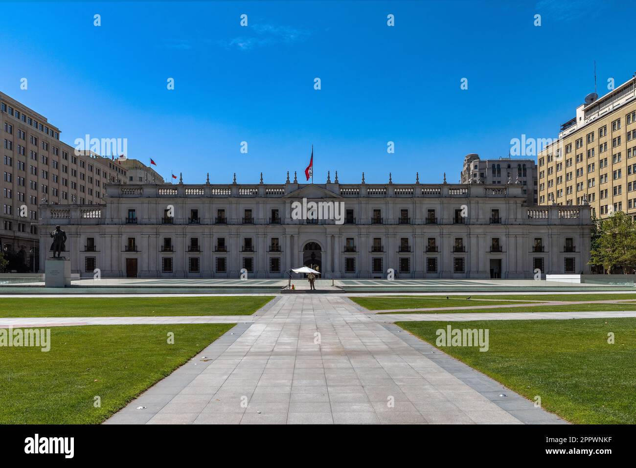 Moneda-Palast Sitz des Präsidenten der Republik Chile, Santiago, Chile Stockfoto