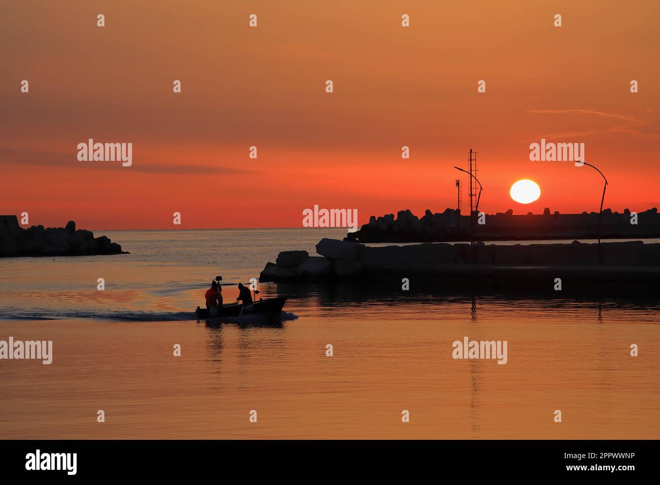 Hafen von Bisceglie - Apulien, Italien Stockfoto