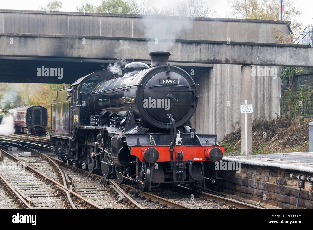 Eine Gala der Dampfeisenbahn in der East Lancashire Railway (ELR) Stockfoto