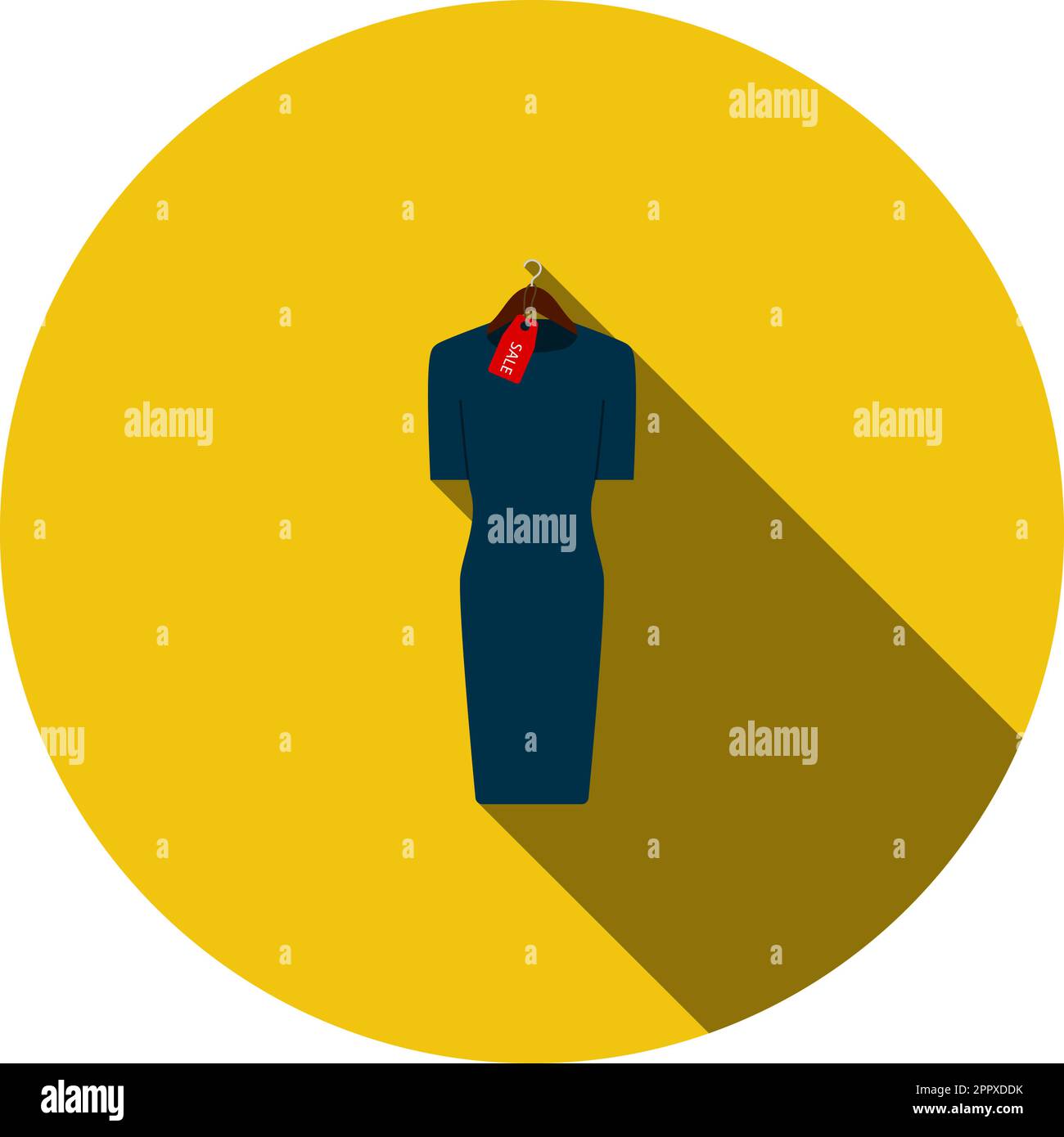 Kleid Am Kleiderbügel Mit Sale Tag-Symbol Stock Vektor