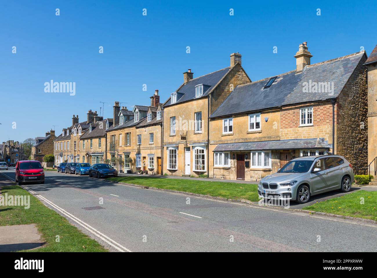 Das hübsche Dorf Cotswold am Broadway in Worcestershire, England, Großbritannien Stockfoto