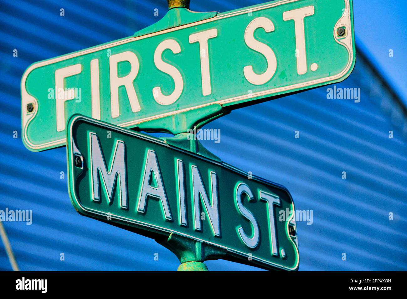 Beschilderung für Hauptstraße USA Stockfoto