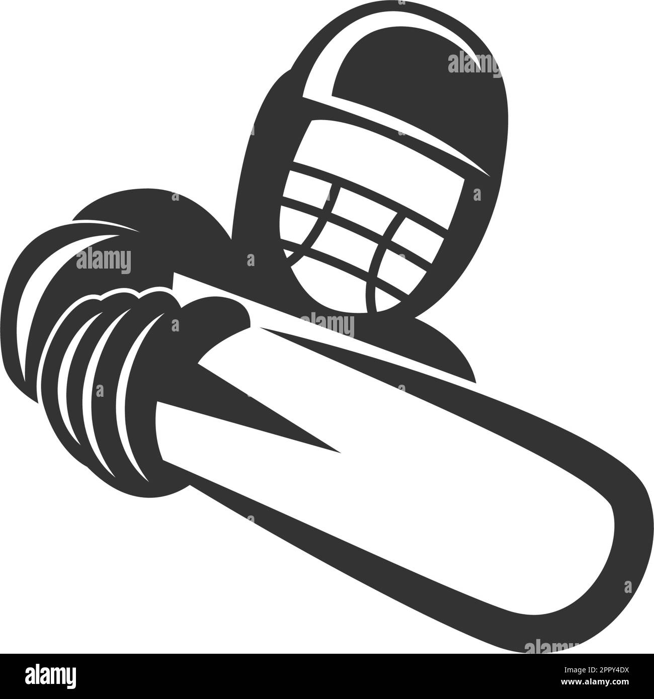 Vorlage für Logo des Cricket SportSymbols Alamy