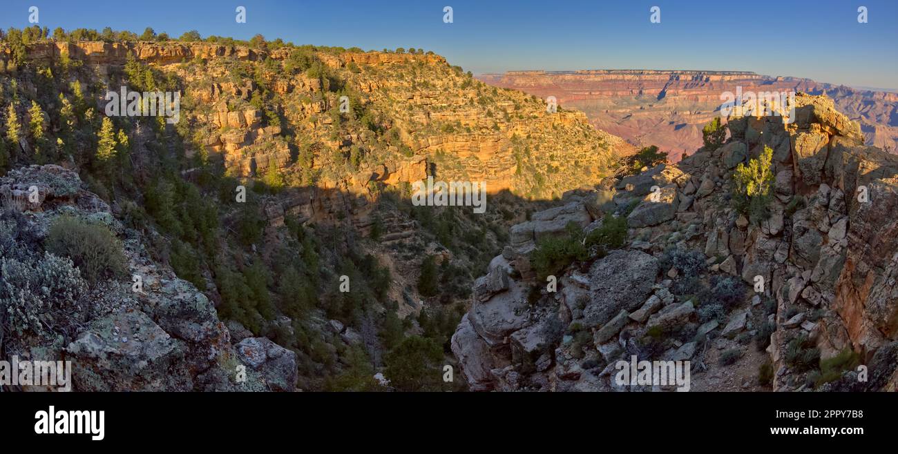 Der Grand Canyon Arizona liegt östlich des Navajo Point. Stockfoto