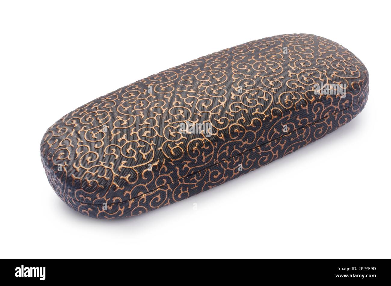 Studioaufnahme eines Brillengehäuses, ausgeschnitten vor weißem Hintergrund - John Gollop Stockfoto