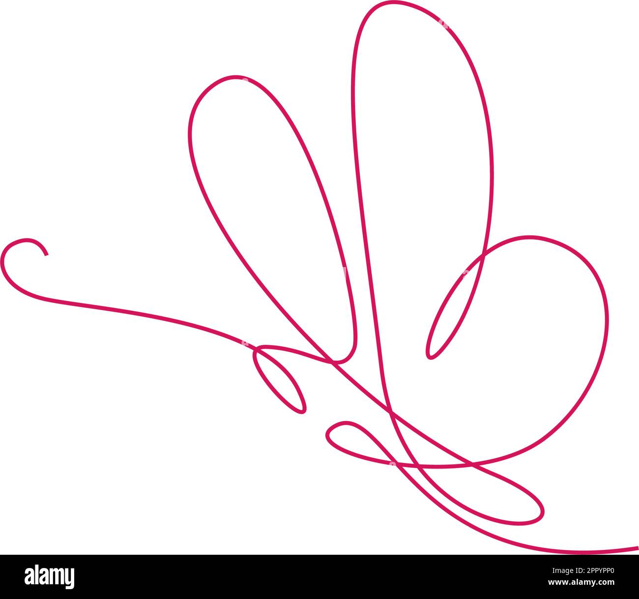Schmetterlingslinie Kunst Bild Illustration Vorlage Stock Vektor