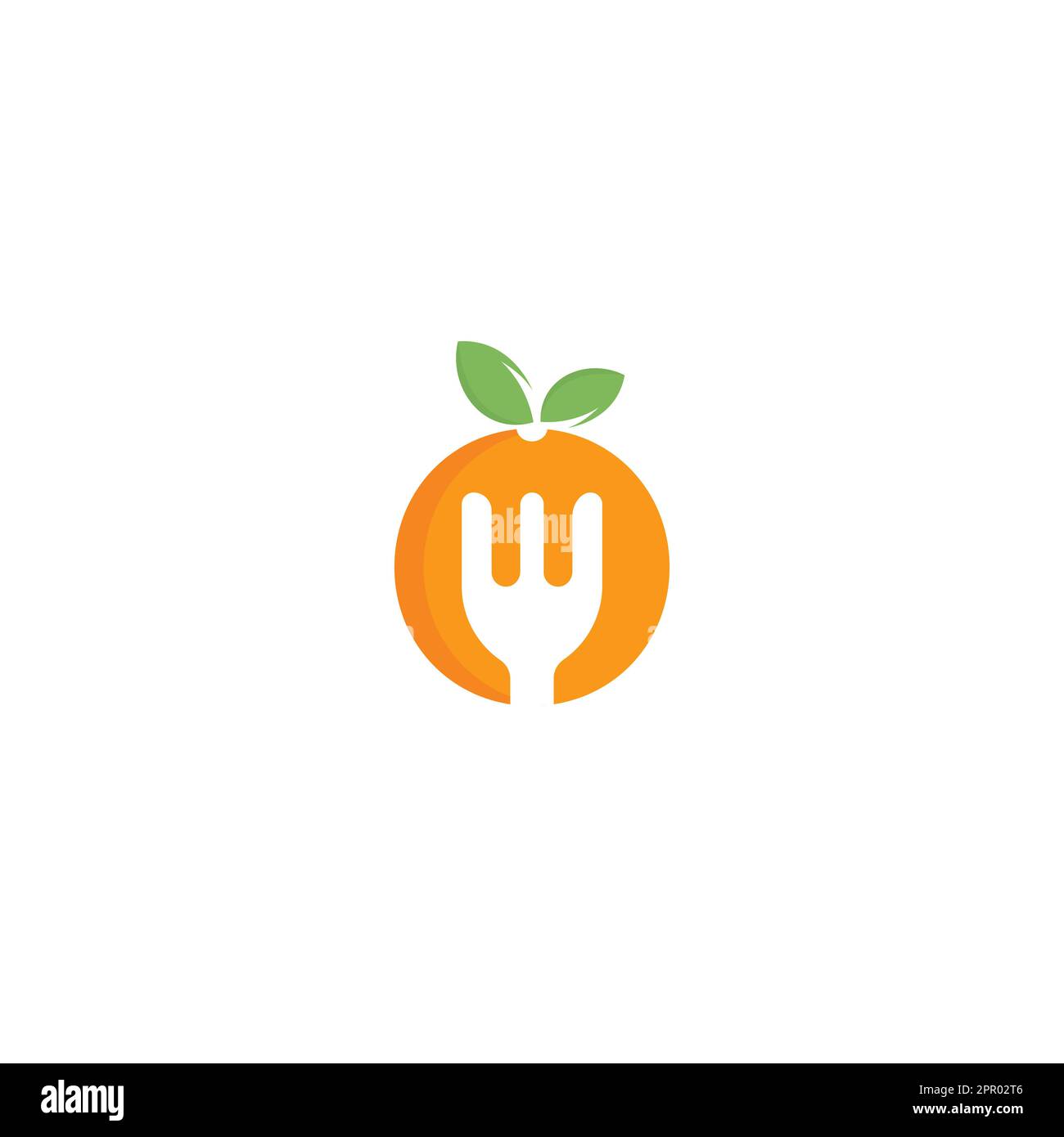 Logo für gesunde Lebensmittel. Diät und Gewichtsverlust-Konzept. Stock Vektor