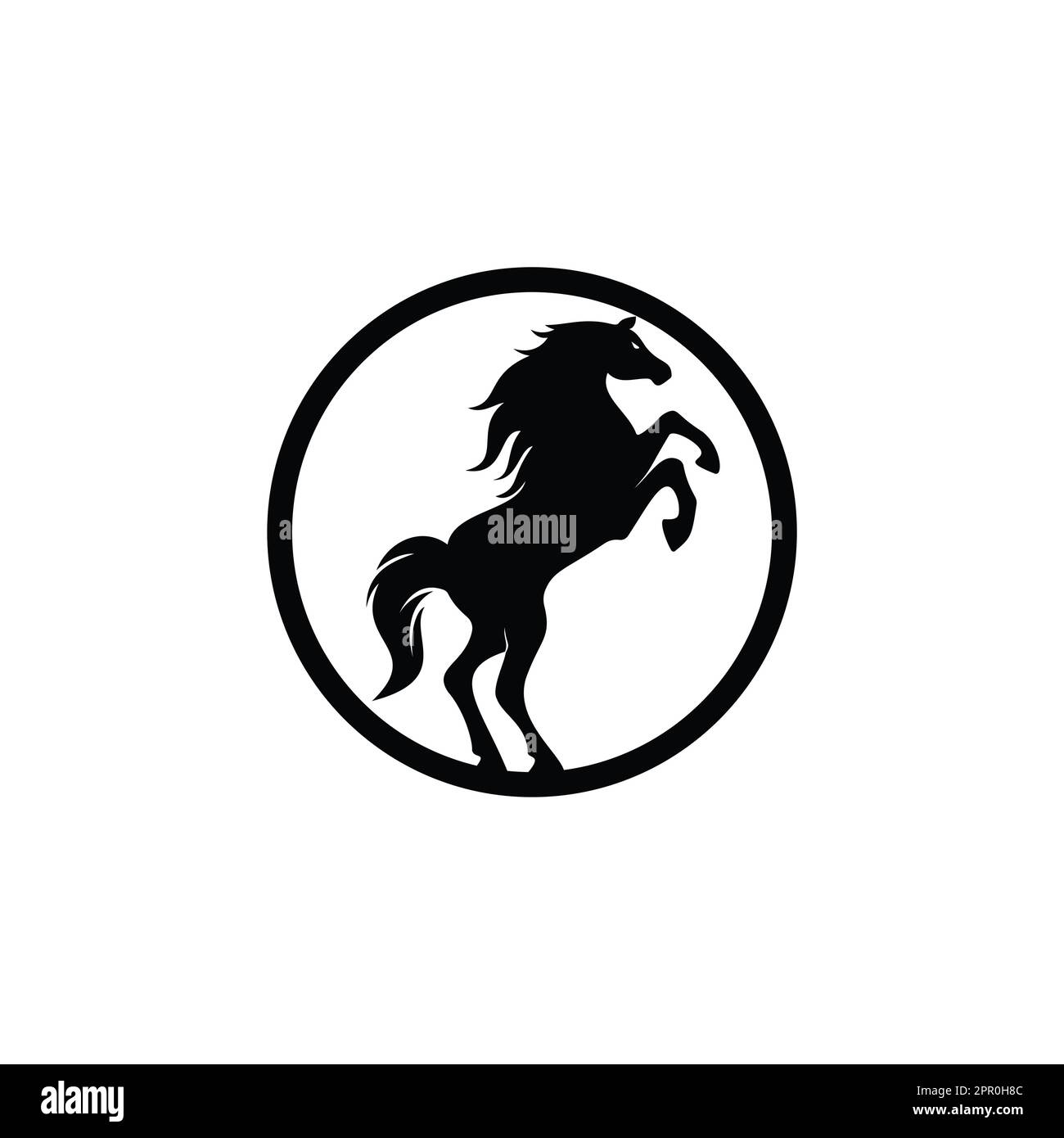 Pferdevektor-Logo. Logo für Pferderennen. Stock Vektor