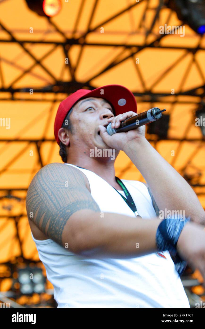 Scribe tritt live im Homebake 2007 auf, dem alljährlichen Musikfestival