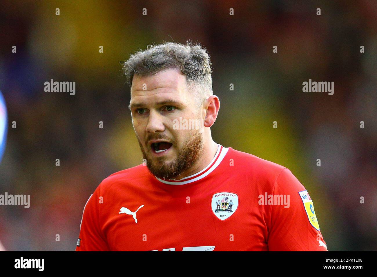 Oakwell Stadium, Barnsley, England - 25. April 2023 James Norwood (9) of Barnsley - während des Spiels Barnsley V Ipswich Town, Sky Bet League One, 2022/23, Oakwell Stadium, Barnsley, England - 22. April 2023 Guthaben: Arthur Haigh/WhiteRosePhotos/Alamy Live News Stockfoto