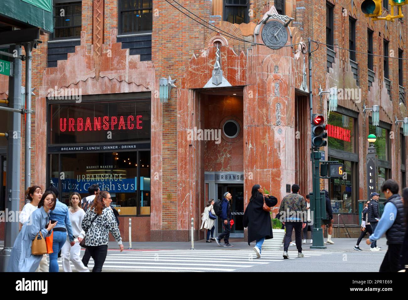 Urbanspace, 570 Lexington Ave, New York, New York, New York, New York, New York, New York, New York, einer exklusiven Lebensmittelhalle im General Electric Building in Midtown Manhattan. Stockfoto