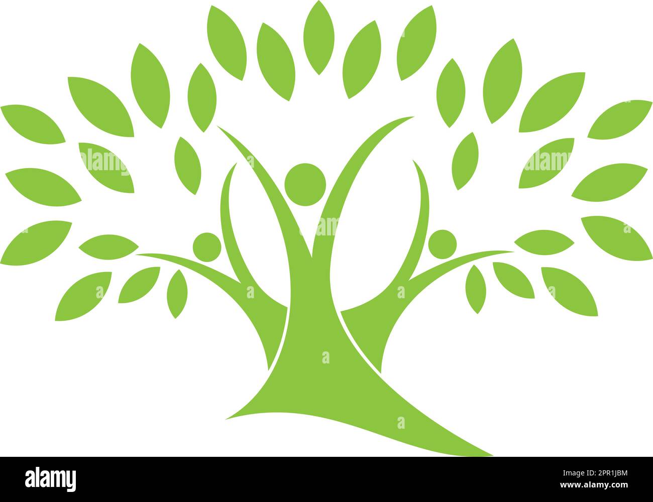 Menschen, Baum, Gärtner, Naturheilkunde, Logo Stock Vektor