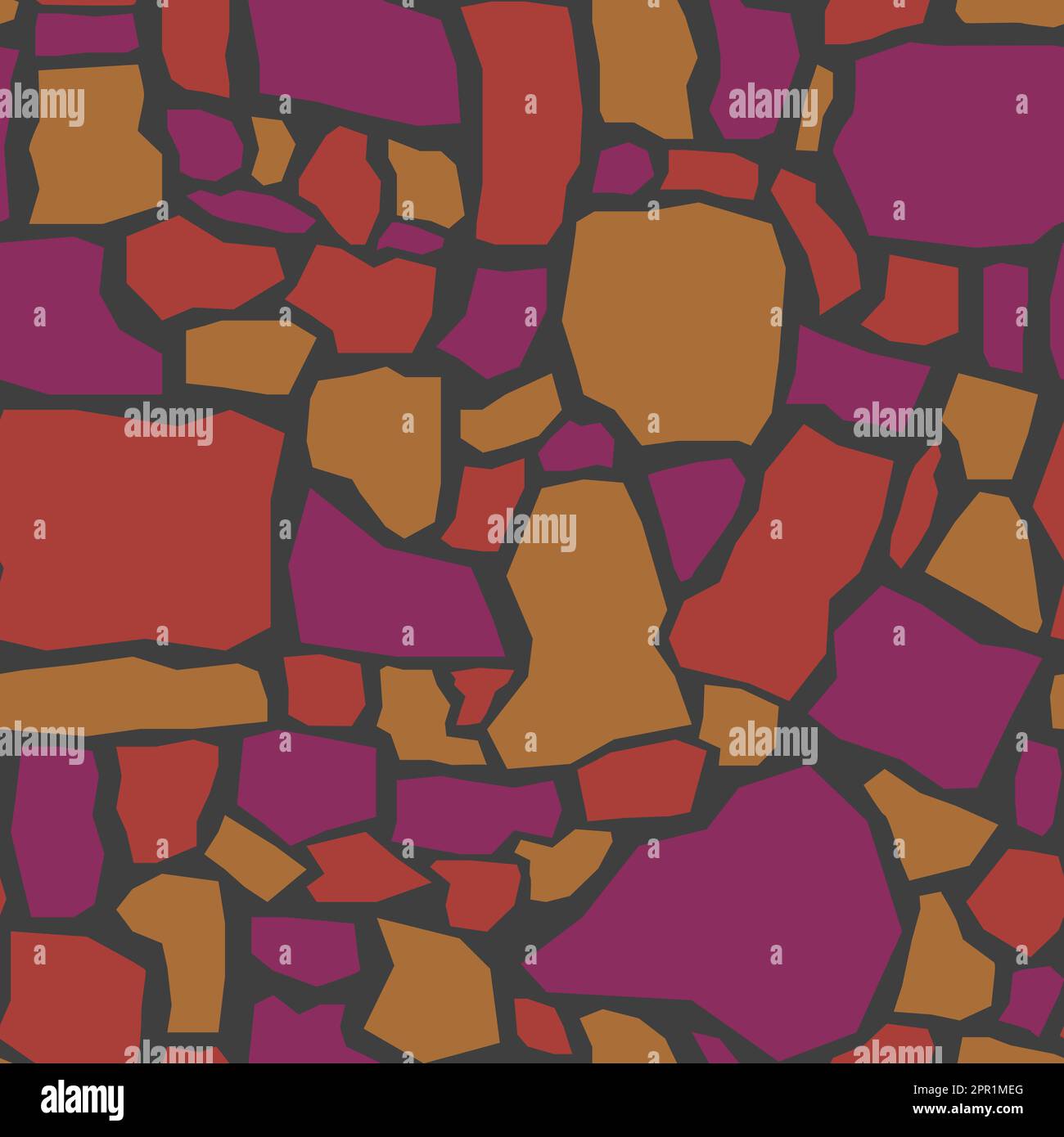 Nahtloses Muster abstrakte farbige Formen auf Schwarz Stock Vektor