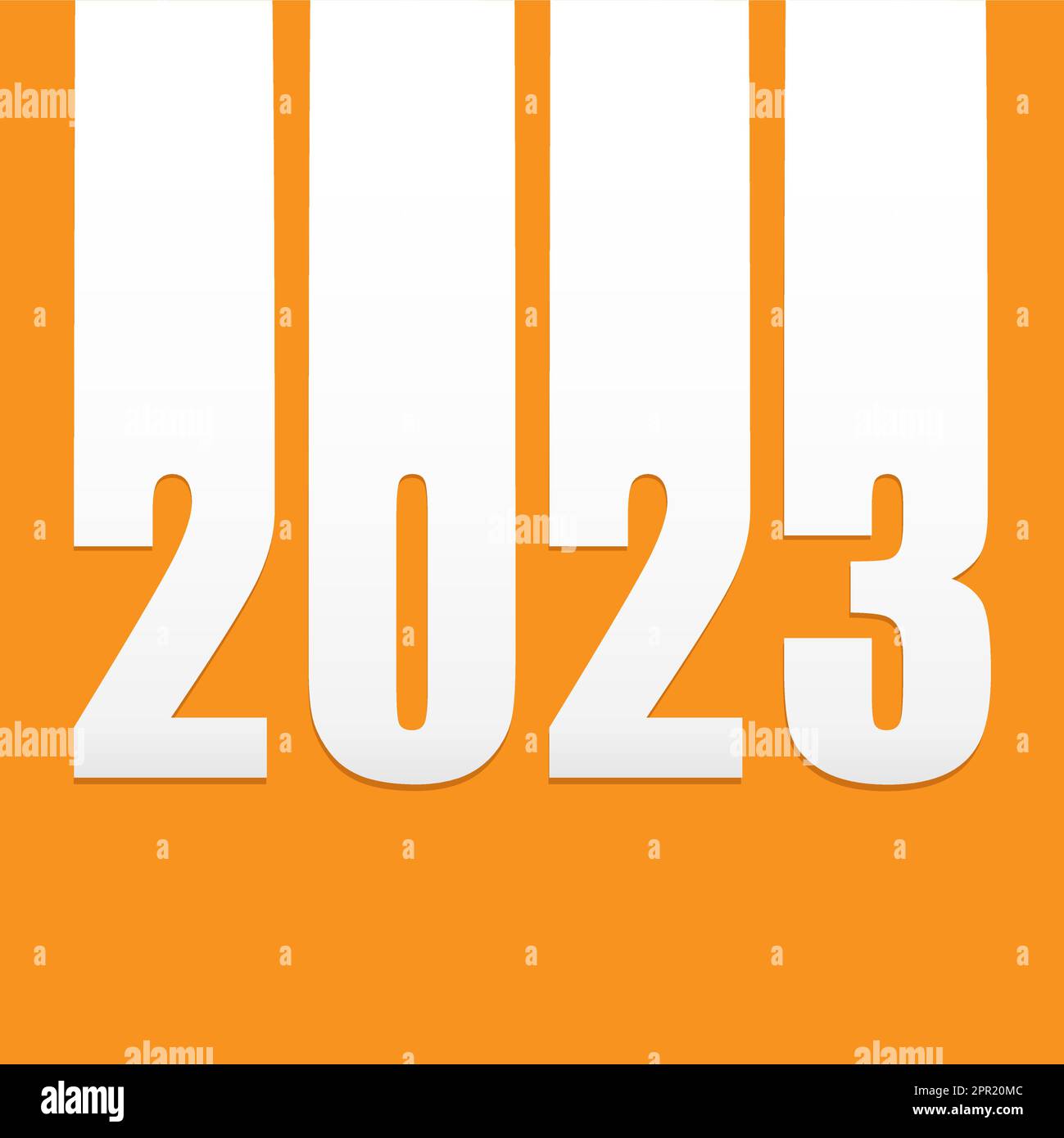 Stilvolle puristische Grafik mit der Nummer 2023 Stock Vektor