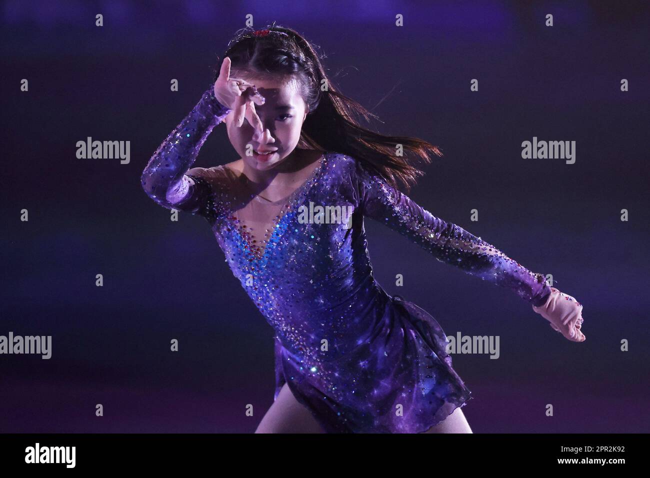 Kinoshita Academy Kyoto Ice Arena, Kyoto, Japan. 22. April 2023. Sumika Kanazawa, 22. APRIL 2023 - Figure Skating : BLOOM on ICE 2023 in Kinoshita Academy Kyoto Ice Arena, Kyoto, Japan. Kredit: Naoki Nishimura/AFLO SPORT/Alamy Live News Stockfoto