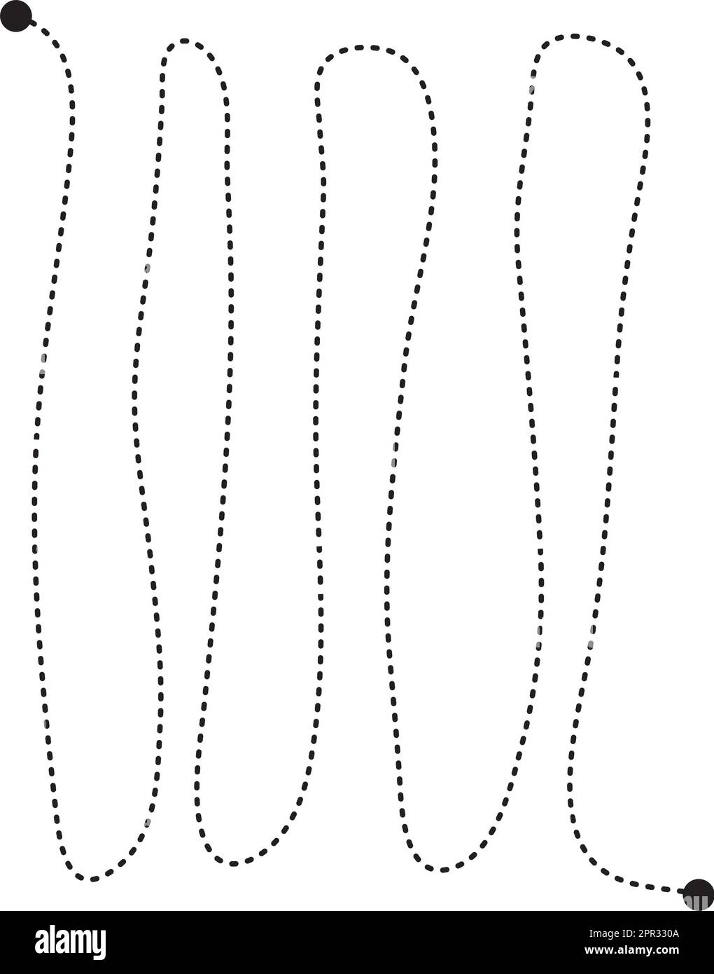 Vorschreiben von Tracing-Linien und Kurvenformen Element für Kindergarten, Kindergarten und Montessori Kinder Aktivitäten in Vektor-Illustration Stock Vektor