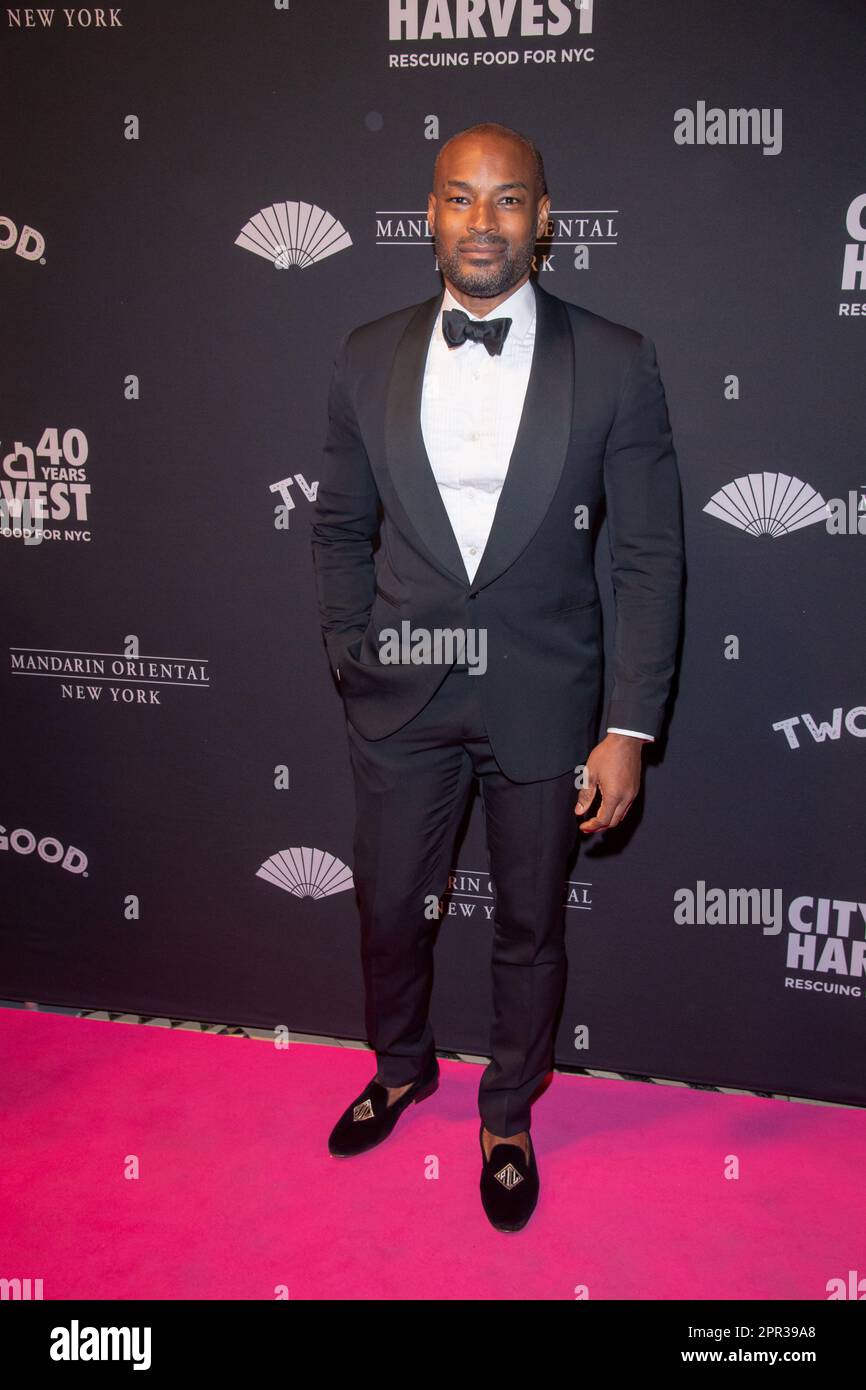 New York, Usa. 25. April 2023. Tyson Beckford nimmt Teil, während City Harvest die Gala zum 40. Jahrestag: Haus der Ernte in der Cipriani 42. Street in New York City präsentiert. Kredit: SOPA Images Limited/Alamy Live News Stockfoto