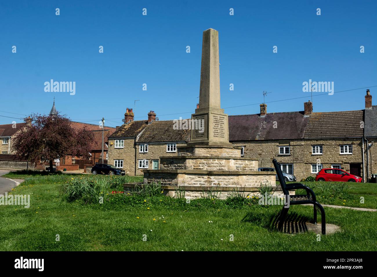 Das Kriegsdenkmal, Woodford, Northamptonshire, England, Großbritannien Stockfoto