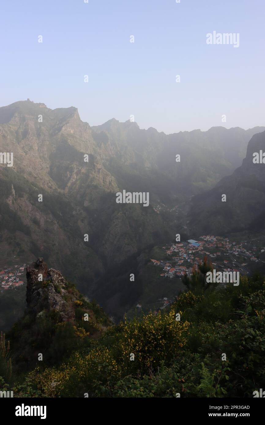 Blick auf Curral das Freiras im Nonnental auf Madeira Stockfoto