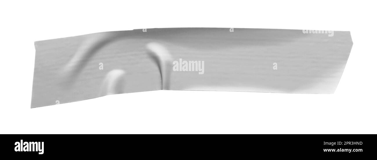 Graues Isolierband, isoliert auf weiß, Draufsicht Stockfoto