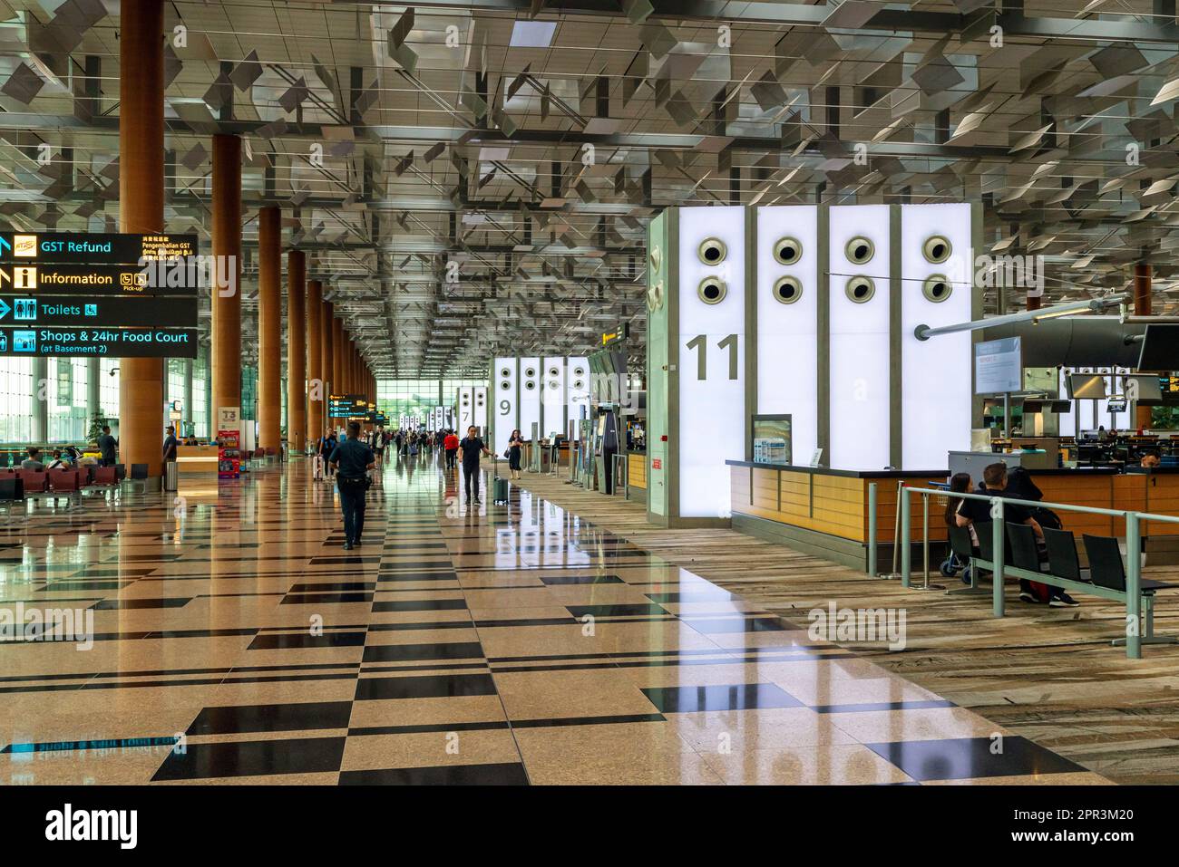 Flughafen Singapur Changi Terminal 3. Singapur. Stockfoto