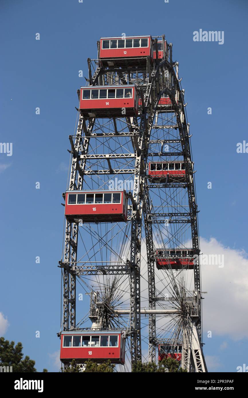 Das Wiener Riesenrad, Prater, Wien, Österreich, Europa Stockfoto