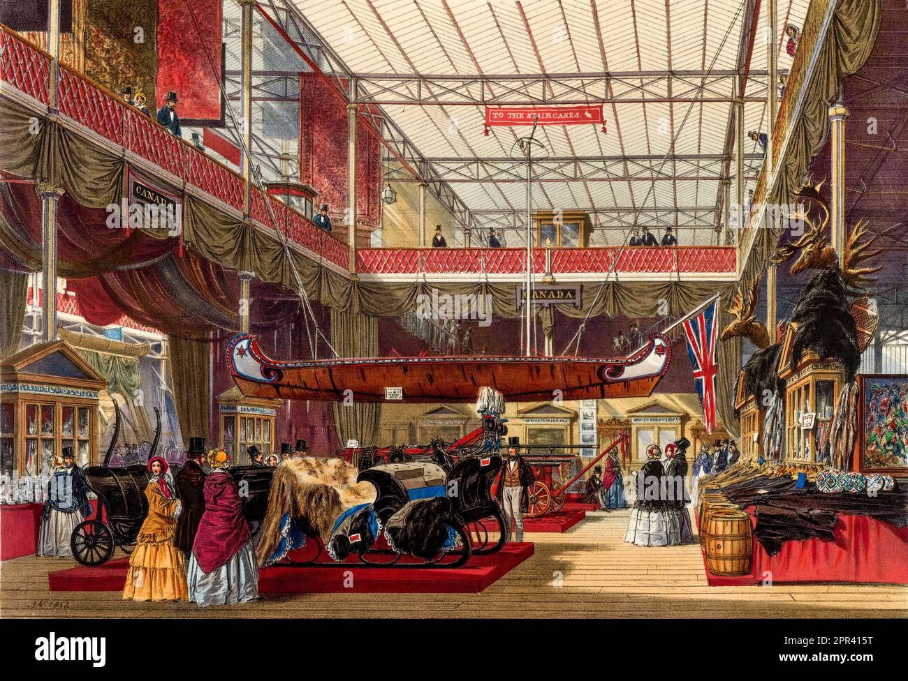 Canada Exhibition in The Great Exhibition 1851 in London, England, Illustration von Joseph Nash, 1854 Stockfoto