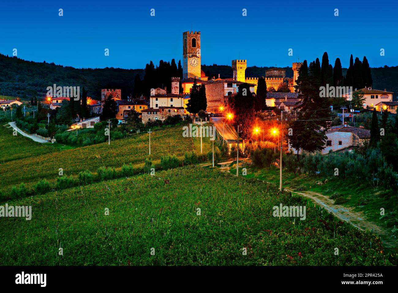 Abtei San Michele Arcangelo a Passignano, Chianti, Toskana, Italien Stockfoto