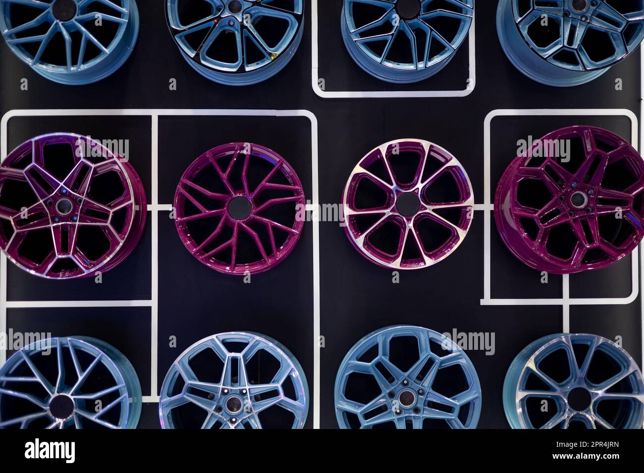 Leichtmetallfelgen Felge oder Mag Wheel Hochleistungs-Auto Teilweise Dekoration Stockfoto