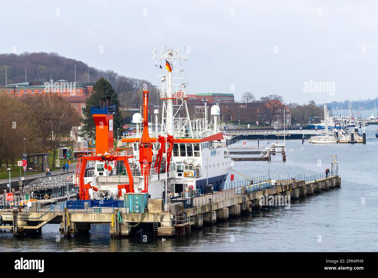 Alkor, Forschungsschiff in Kiel, Norddeutschland. Stockfoto