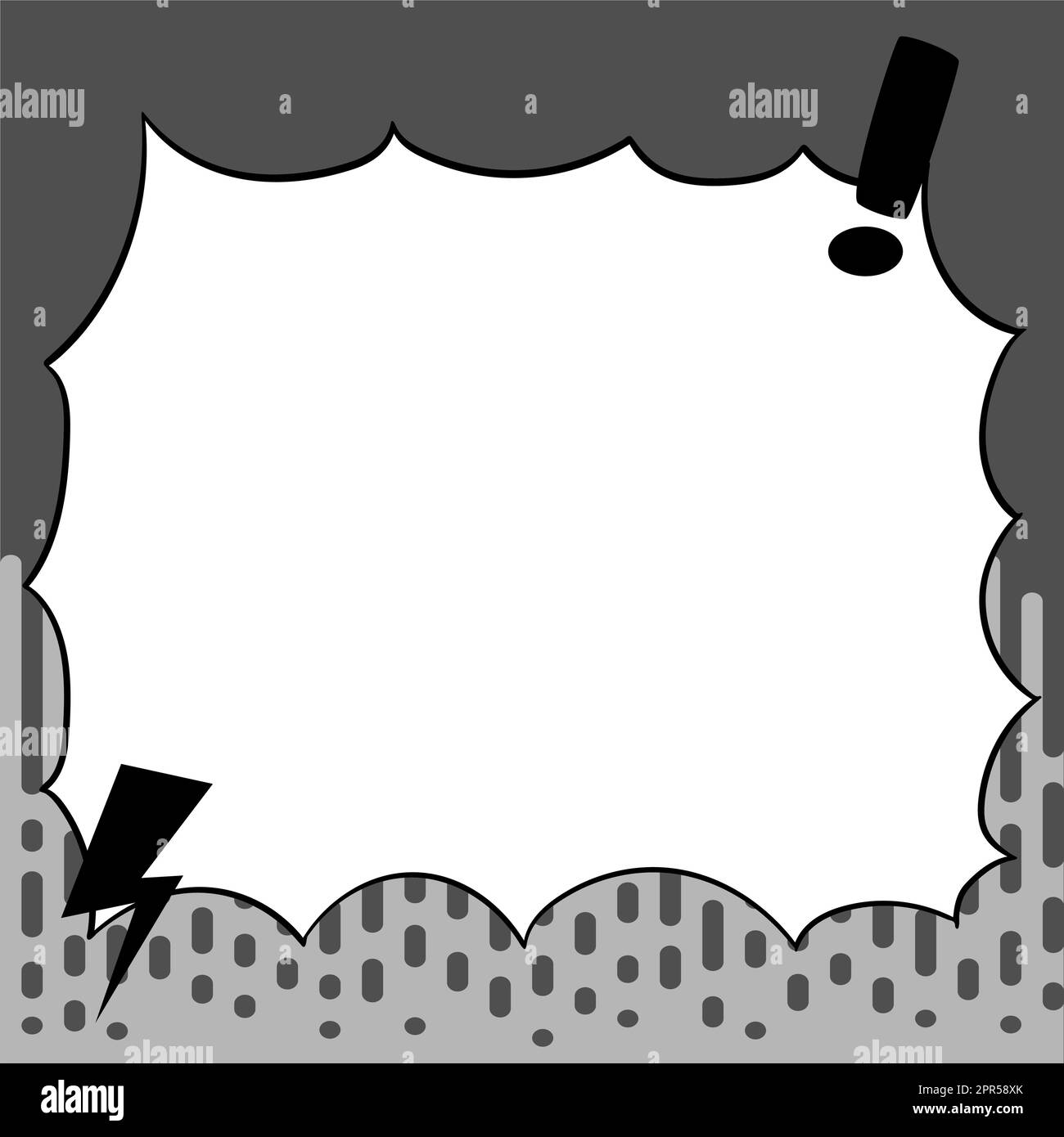 Rahmen Im Comicdesign. Schönes Bilderrahmen-Set Mit Boom Bubbles Für Design Collage, Lustige Niedliche Comic-Fotosammlung Für Kinder, Designzeichnung Stock Vektor