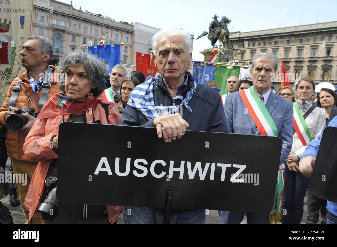 - Mailand, Demonstration vom 25. April, Jahrestag der Befreiung Italiens vom Nazifaschismus - Milano, manifestazione del 25 aprile, anniversario della Liberazione dell'Italia dal nazifascismo Stockfoto