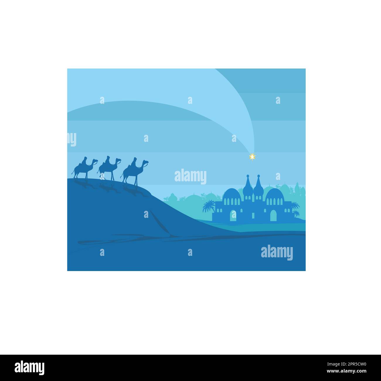 Die Geburt Jesu in Betlehem - abstrakte Karte Stock Vektor