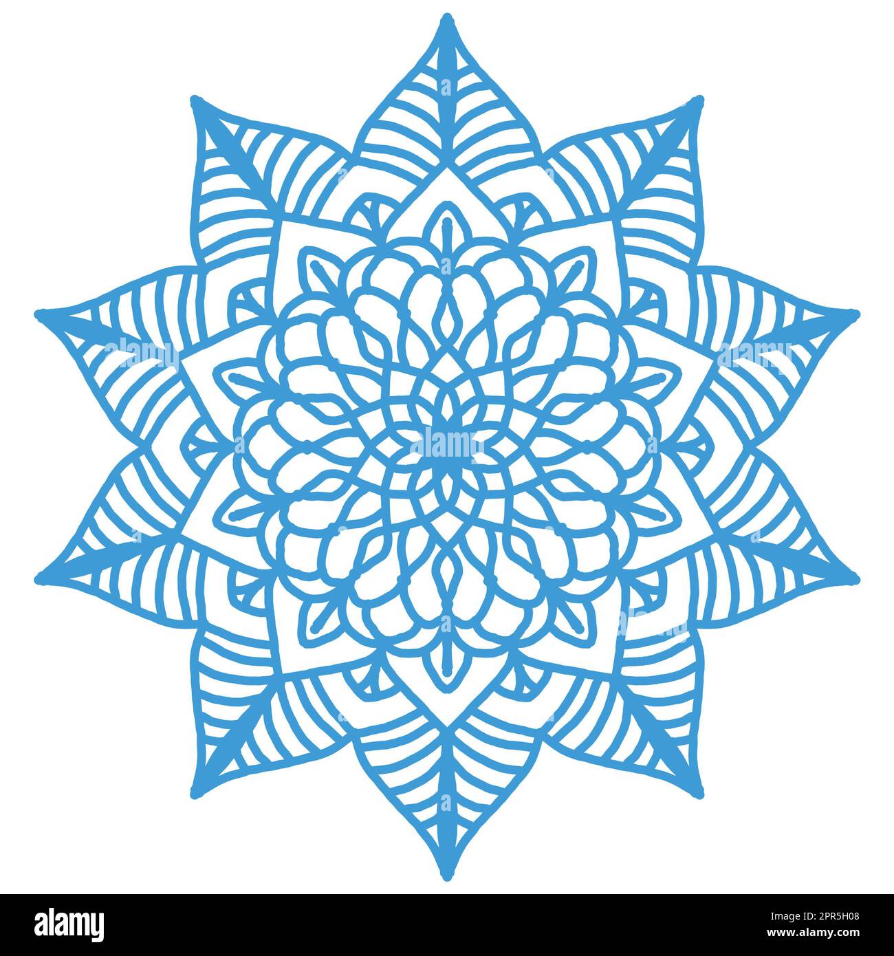 Entdecken Sie komplexe und fesselnde abstrakte Kunst und Designs mit Blumenmuster. Diese komplizierten floralen Mandala-Muster bieten eine Mischung aus Raffinesse Stockfoto