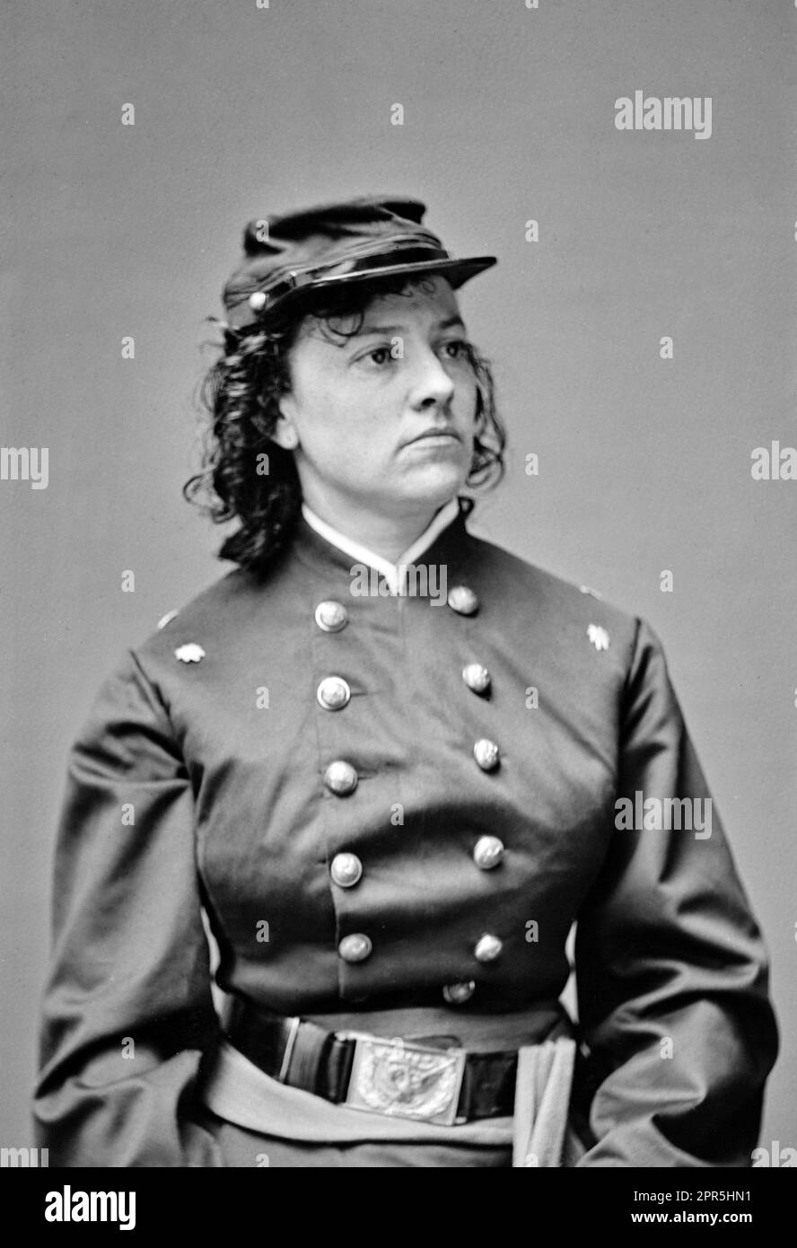 Pauline Cushman. Portrait der amerikanischen Schauspielerin und Gewerkschaftsspionin Pauline Cushman (geboren Harriet Wood; 1833-1893) von Mathew Brady Studio, 1864 Stockfoto