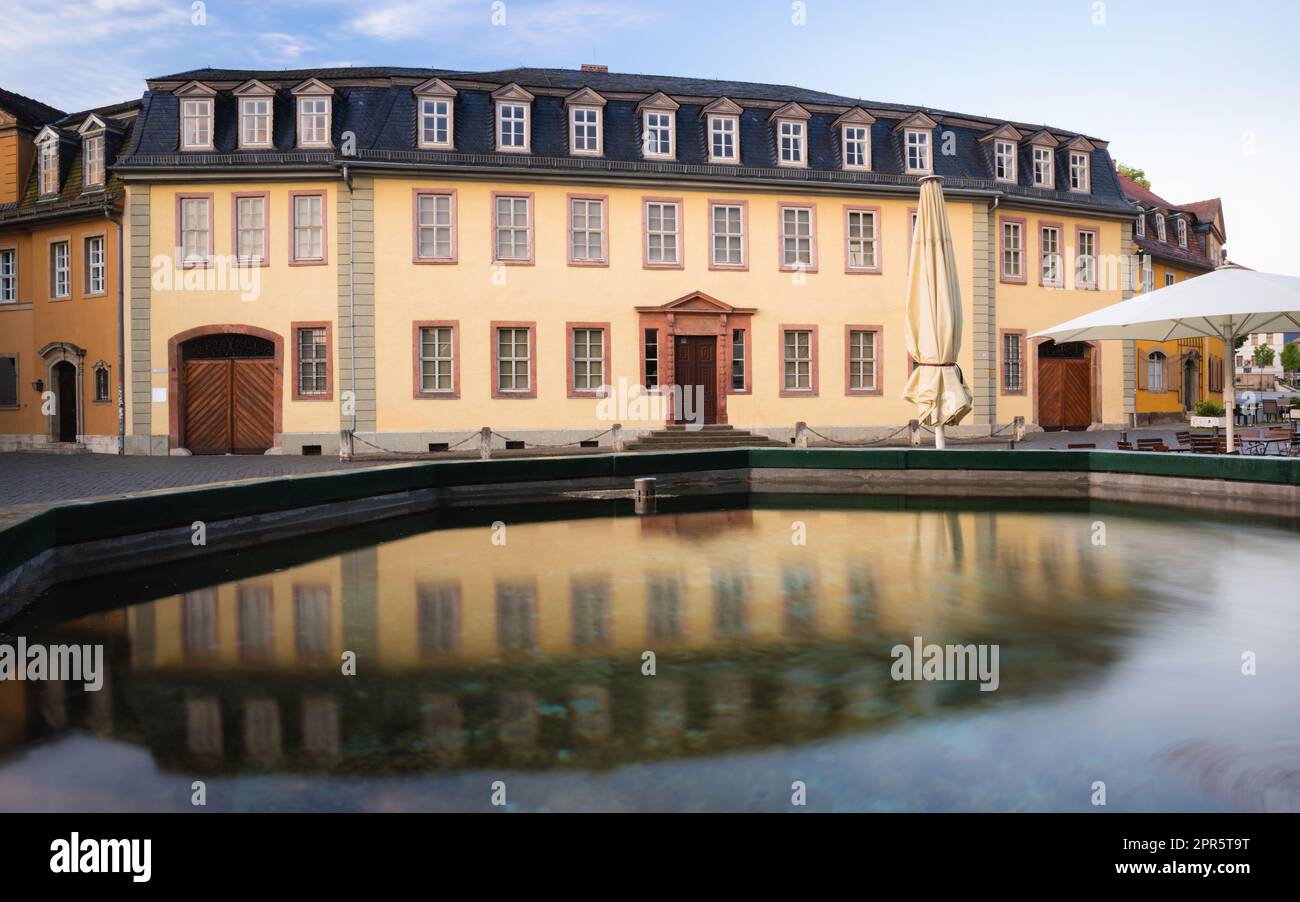 Das Haus von Johann Wolfgang von Goethe in der Stadt Weimar in Deutschland Stockfoto