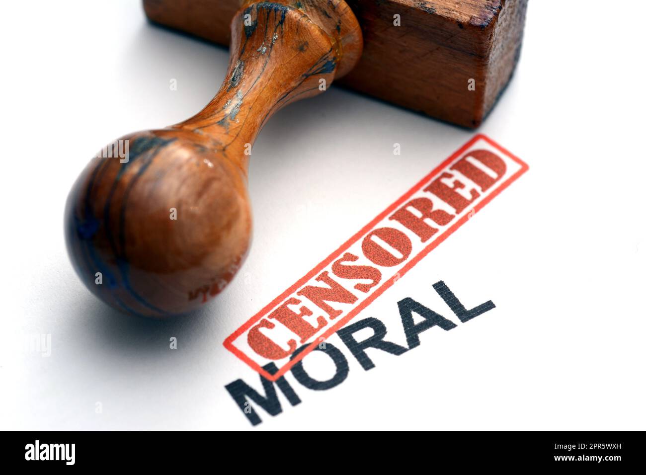 Zensierte moral Stockfoto
