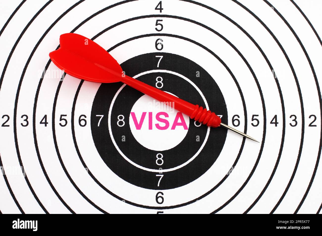 Visum-Ziel Stockfoto