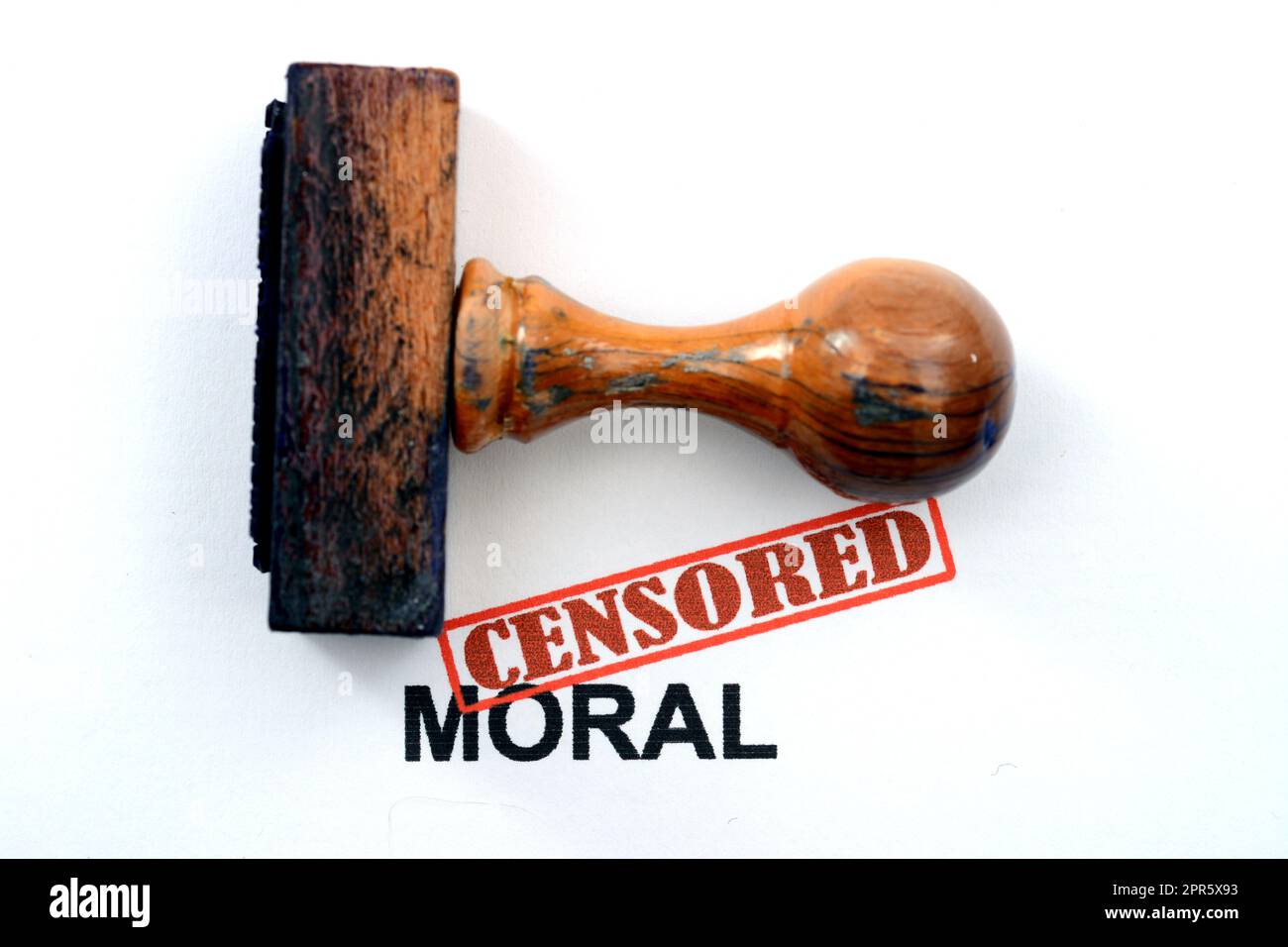Zensierte moral Stockfoto