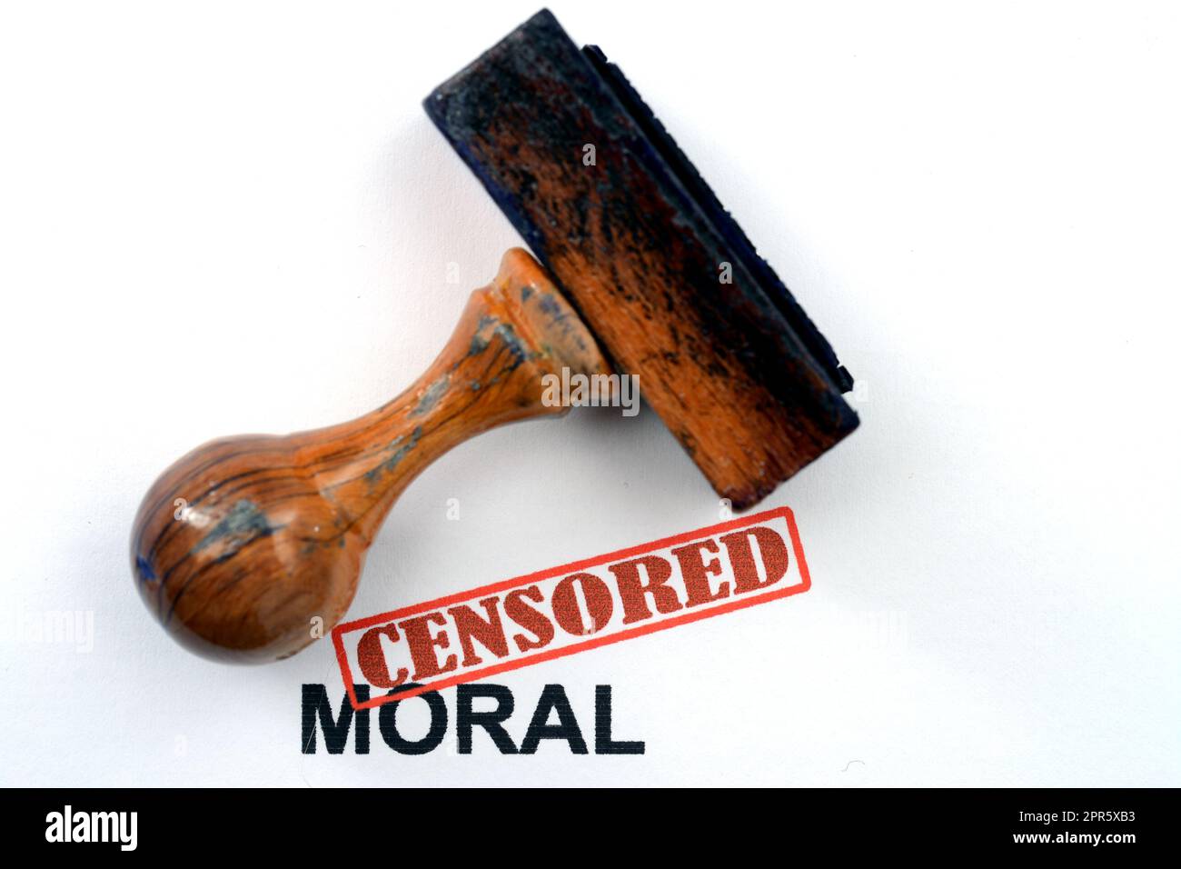 Zensierte moral Stockfoto
