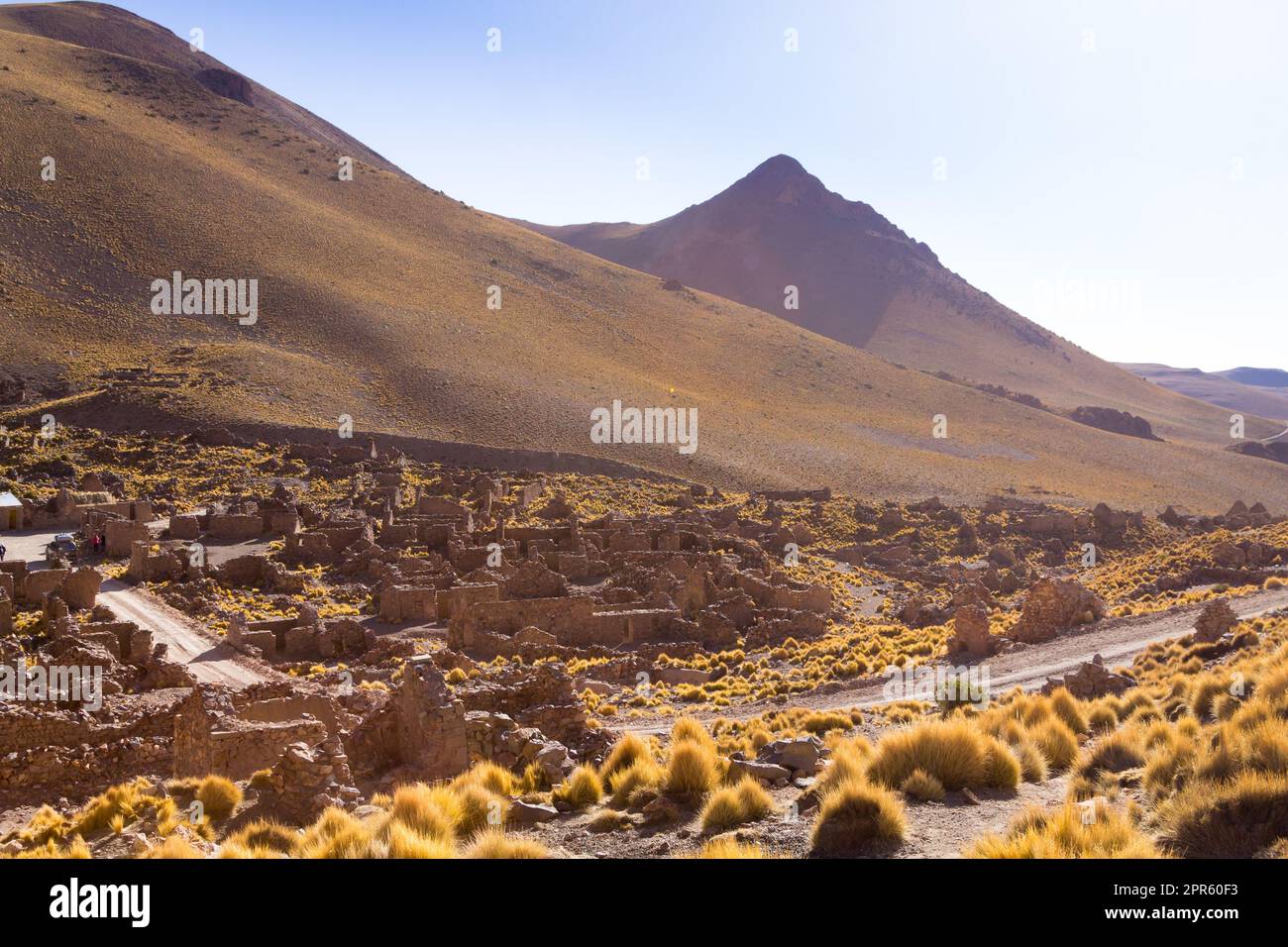 Geisterdorf auf dem andenplateau, Bolivien Stockfoto