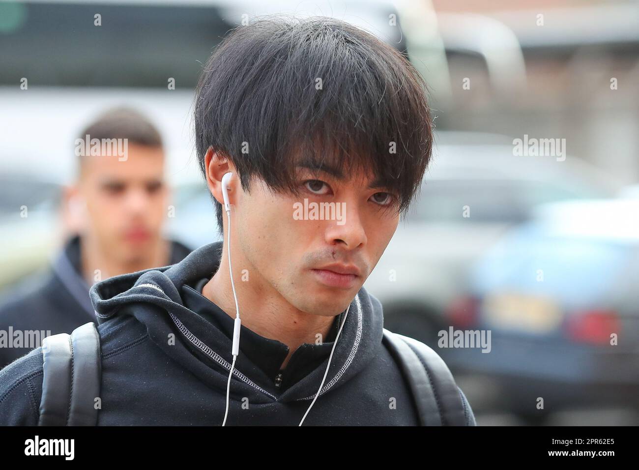 Kaoru Mitoma #22 von Brighton & Hove Albion kommt vor dem Premier League-Spiel Nottingham Forest vs Brighton and Hove Albion im City Ground, Nottingham, Großbritannien, 26. April 2023 (Foto von Gareth Evans/News Images) Stockfoto