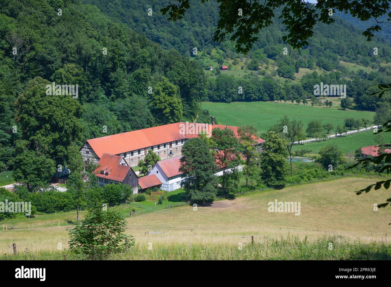 Old hores Farm in Urach Stockfoto